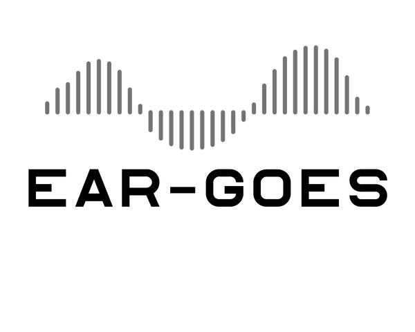 Logo of 'EAR-GOES' with a sound wave design 